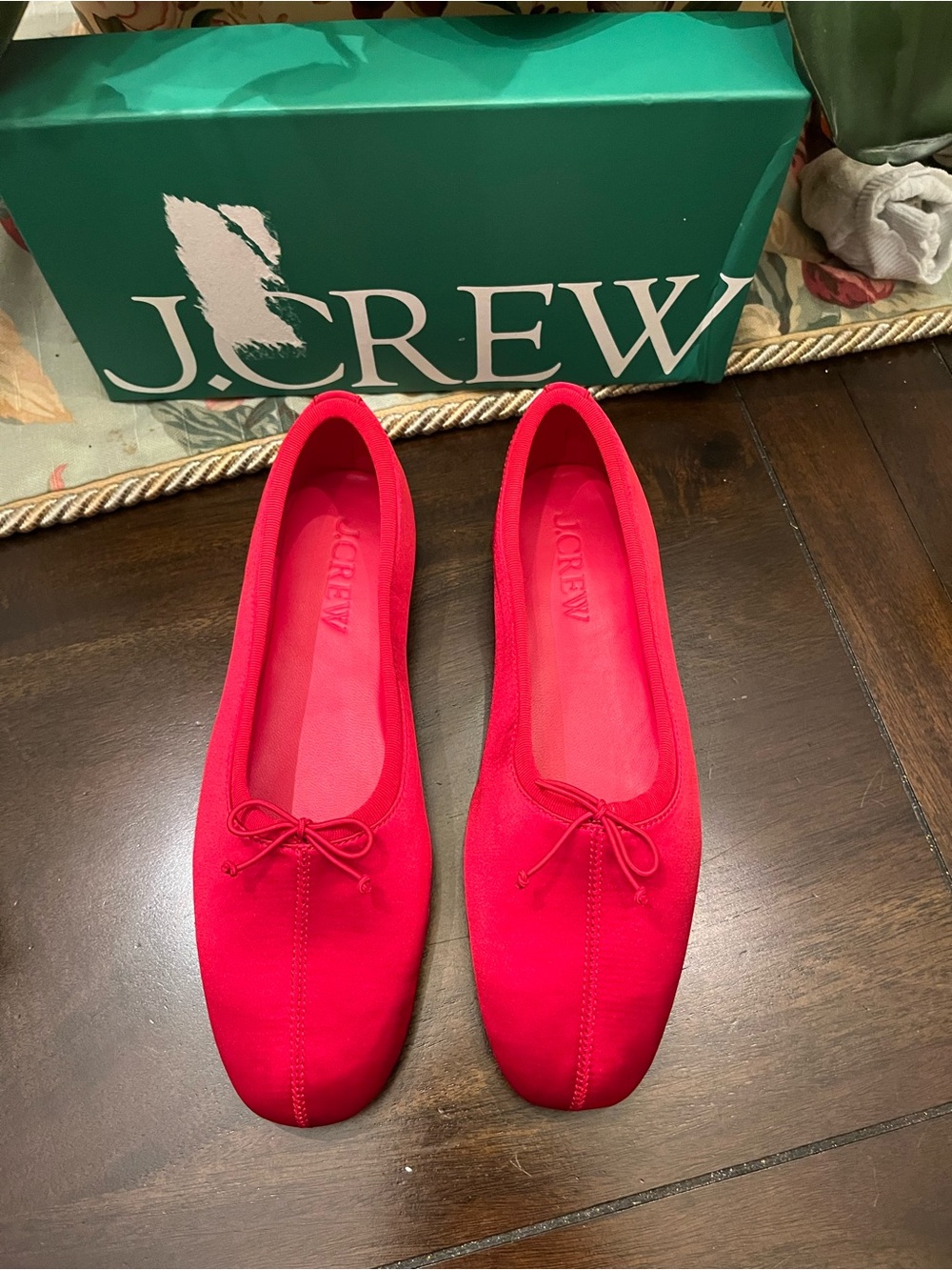 J Crew Scrunched Ballet in Satin CX004 - Picture 2 of 8
